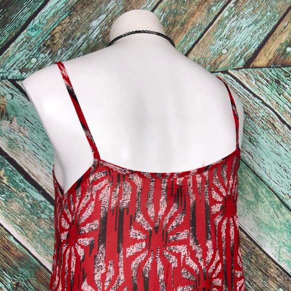 D8 - Sans Souci Red, Cream & Black Chiffon Cami - L - Picture 5 of 6